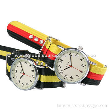 Fashionable Nylon Exchangeable Wristwatches, Sport Analog Watches, Thickness of 10mmNew